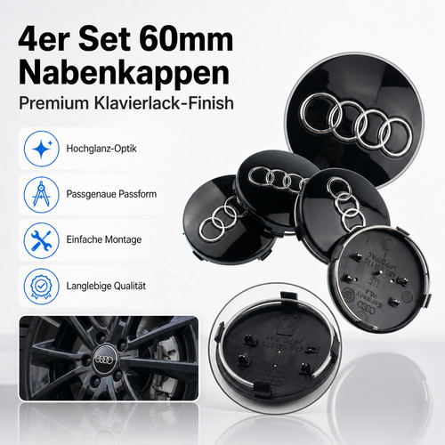 4pcs 60mm radkappen 4b0601170 - 4pcs,