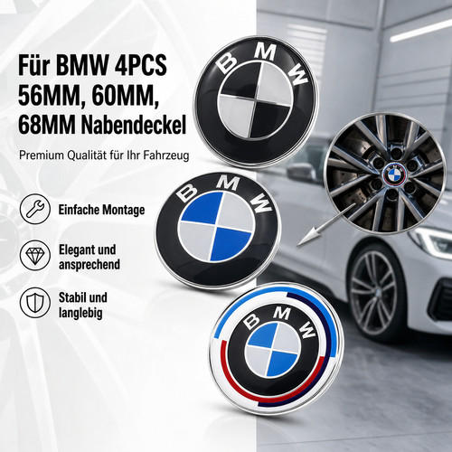 Für bmw 4pcs 56mm 60mm - für,