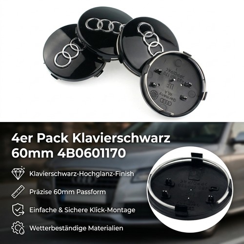 4pcs 60mm allufelge 4b0601170 - 4pcs,